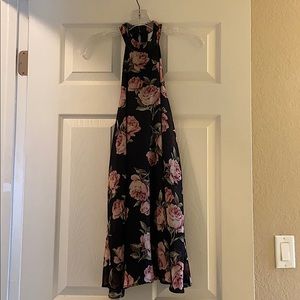 Black floral tunic